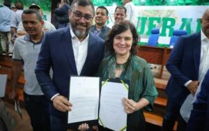 Governador Wilson Lima recebeu a ministra Nísia Trindade hoje, em Manaus (Foto: Instagram/Wilson Lima