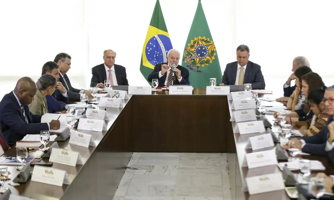 Lula comandou a reunião ministerial nesta terça-feira: proteção aos Yanomami (Foto: Marcelo Camargo/Agência Brasil)