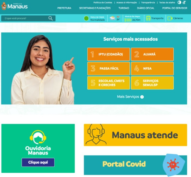 Prefeitura De Manaus Suspende Redes Sociais E Notícias No Site Portal